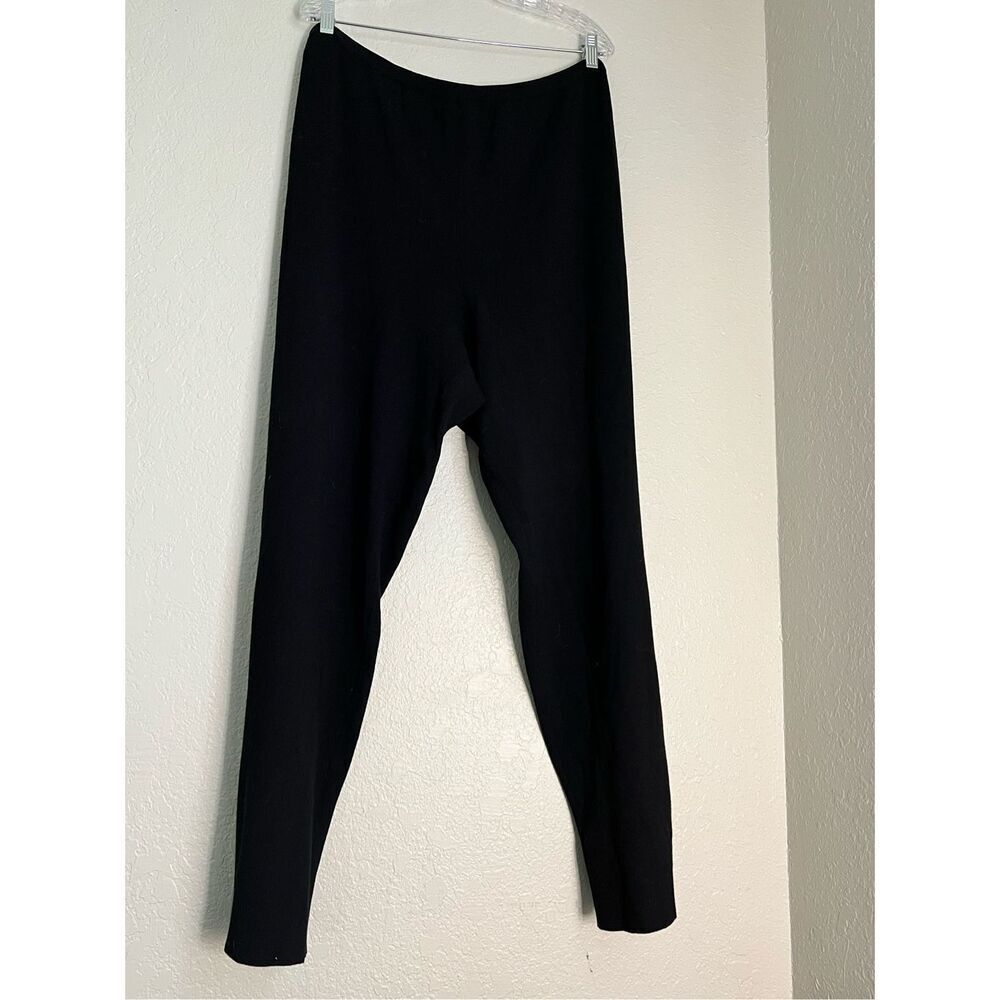 Eileen fisher black Italian yarn pants office modest‎ 2x